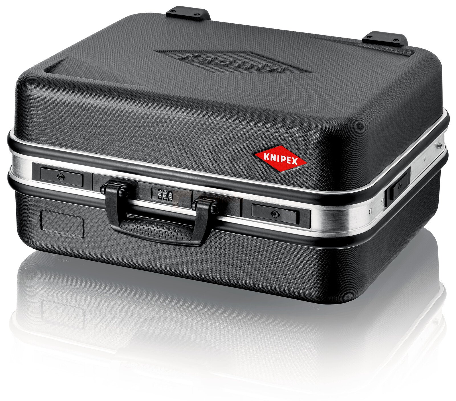 Pildil on must KNIPEX "BIG Twin" tööriistakohver, millel on metallist detailid ja turvalukud.