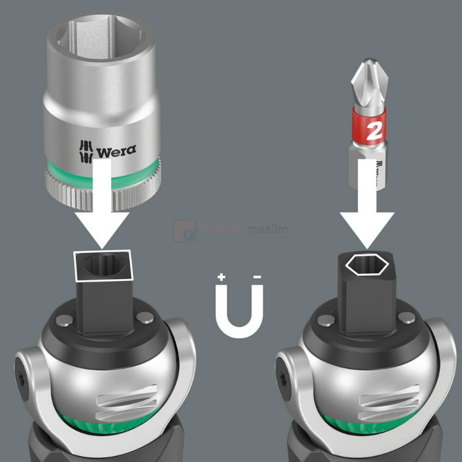 Wera otsakkruvitsa komplekt 8009 Zyklop Pocket Set, 13-osaline 2