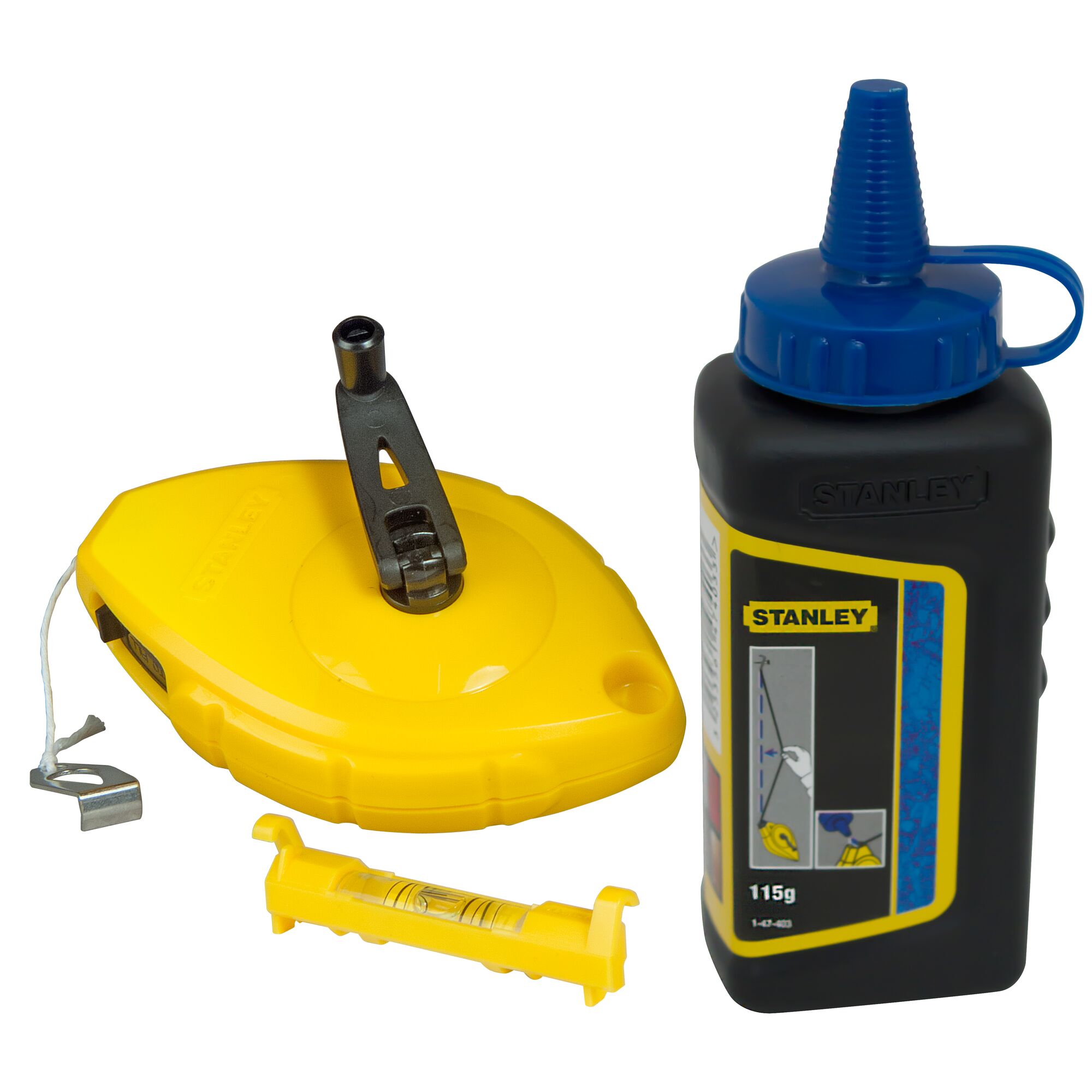 Stanley marking chalk 30 m + blue refill + line level