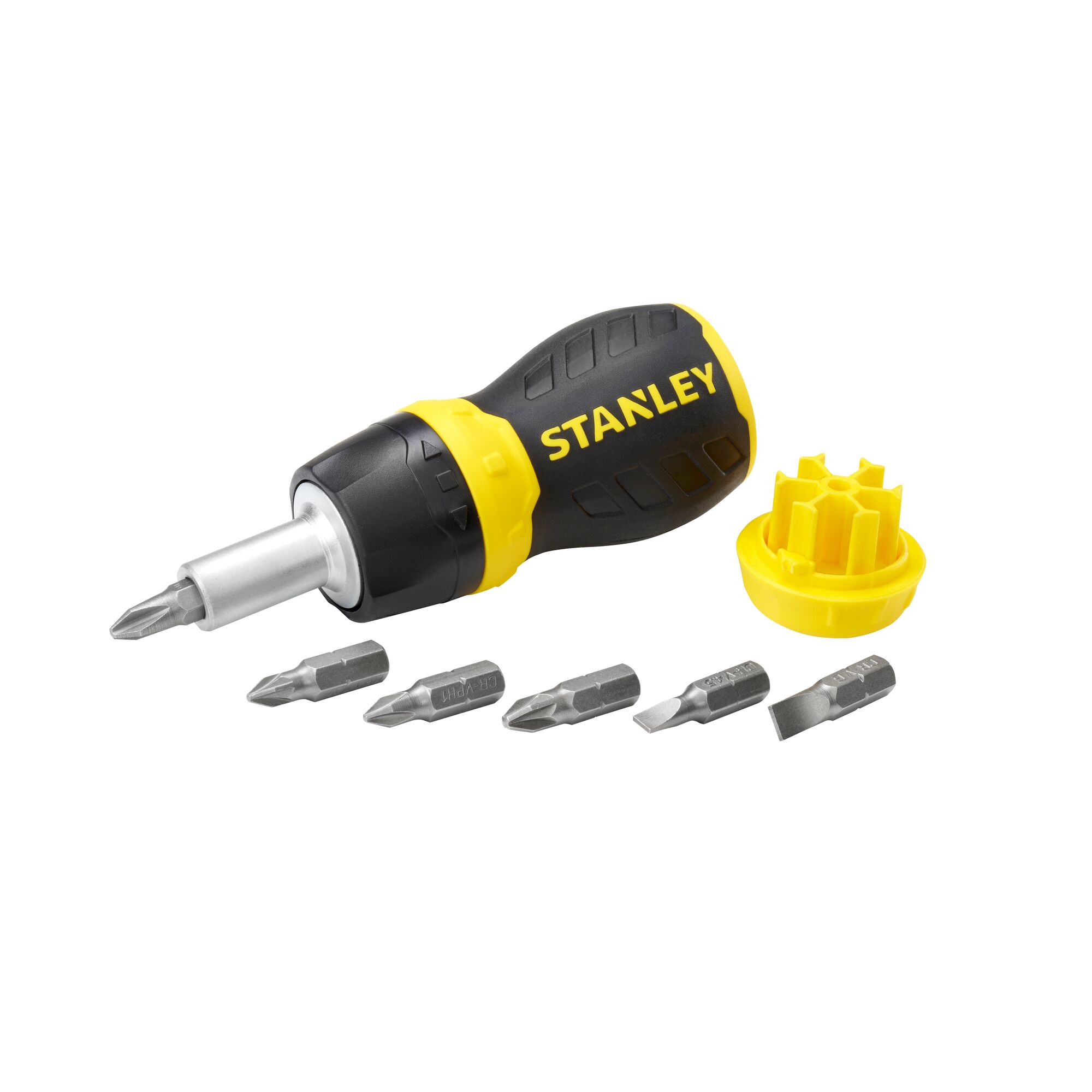 Stanley screwdriver with ratchet + 6 bits