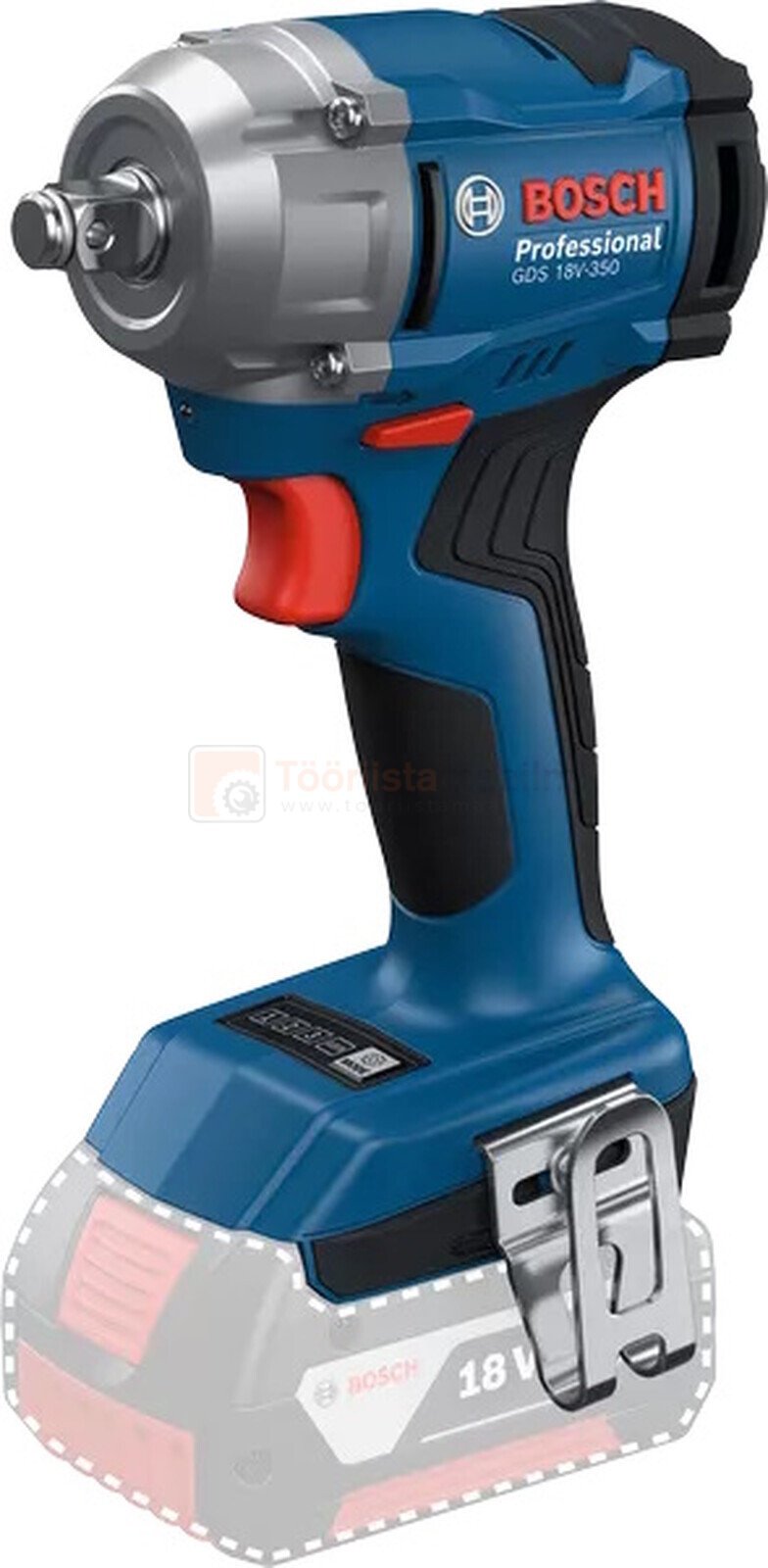 Bosch akulöökmutrikeeraja GDS 18V-350 koos GAL 18V-20 laadijaga 2