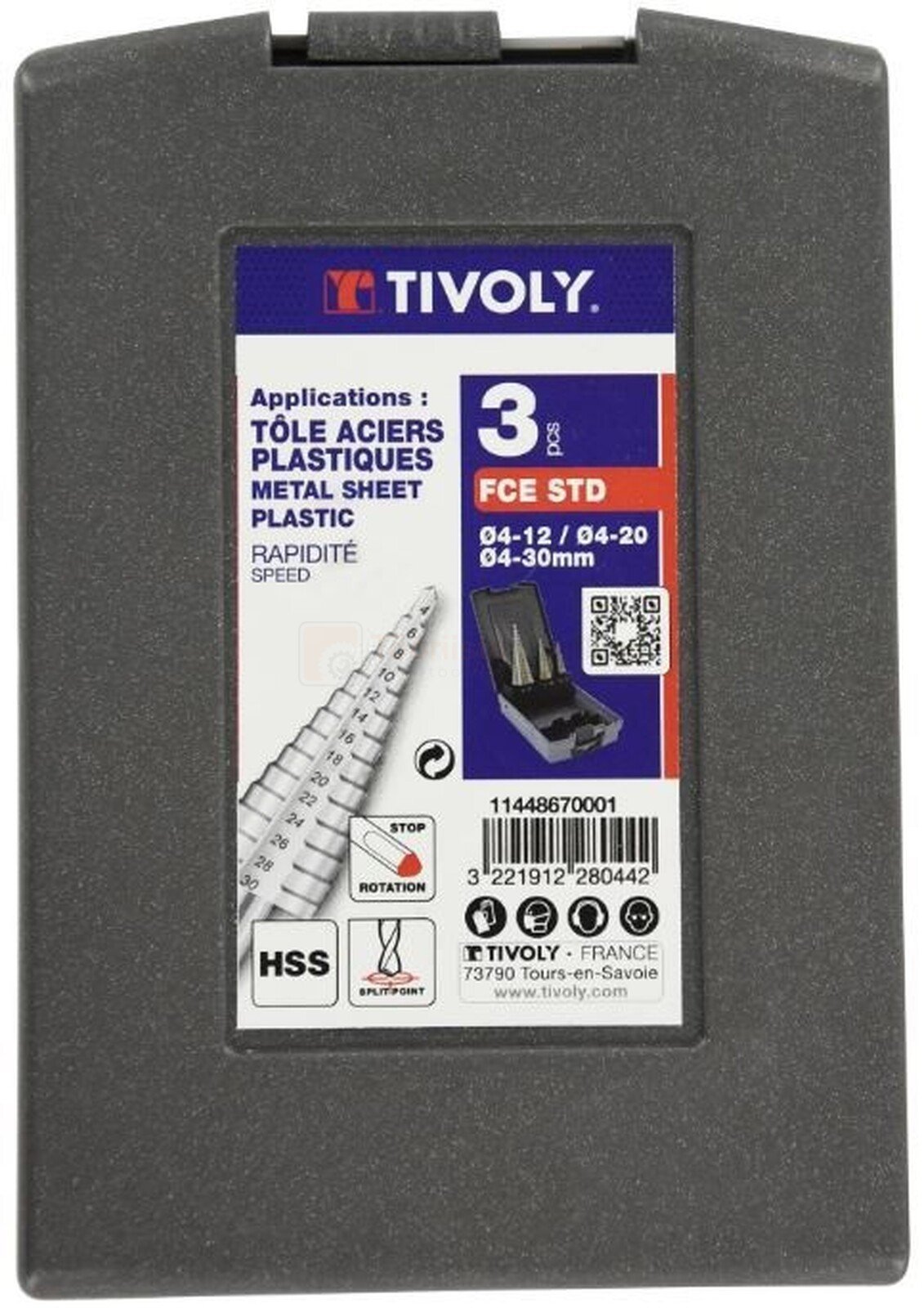 Astmeliste puuride komplekt HSS, 3 osa, 4-12mm / 4-20mm / 4-30mm 2