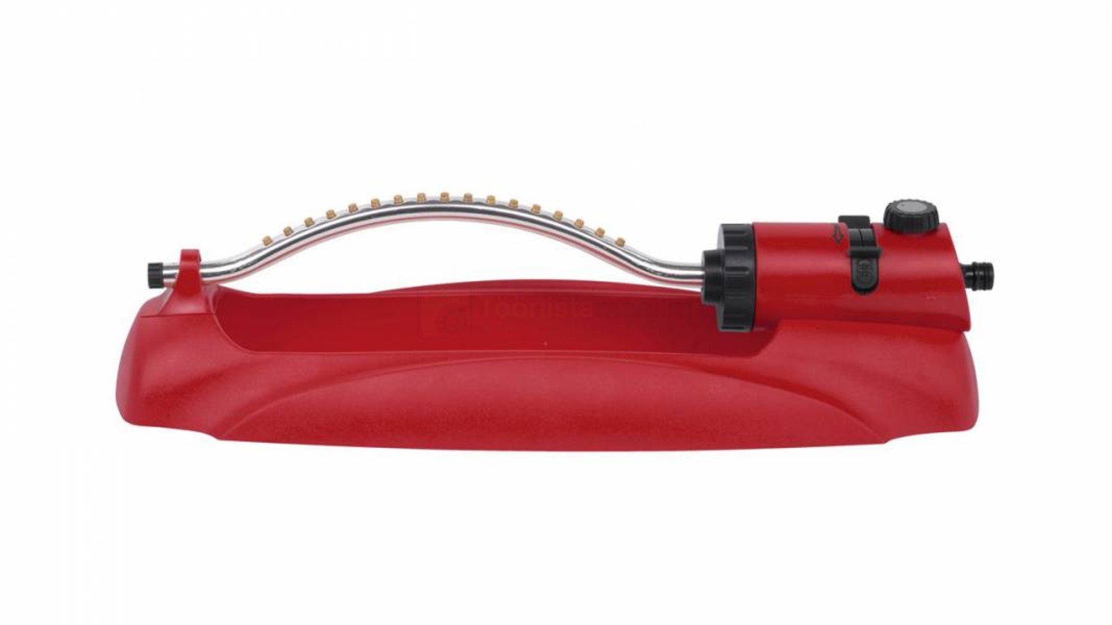 Pildil on punane Kreator KRTGR6522 vihmuti, millel on kaarjas pihustuspea ja reguleerimisnupud.