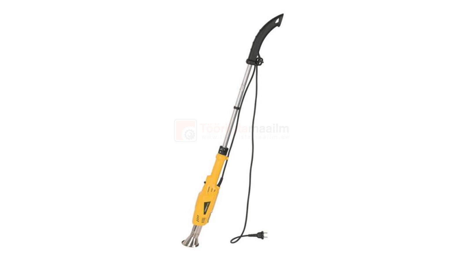 Pildil on Powerplus X umbrohupõleti, millel on pikk vars ja mis on ühendatud vooluvõrku.