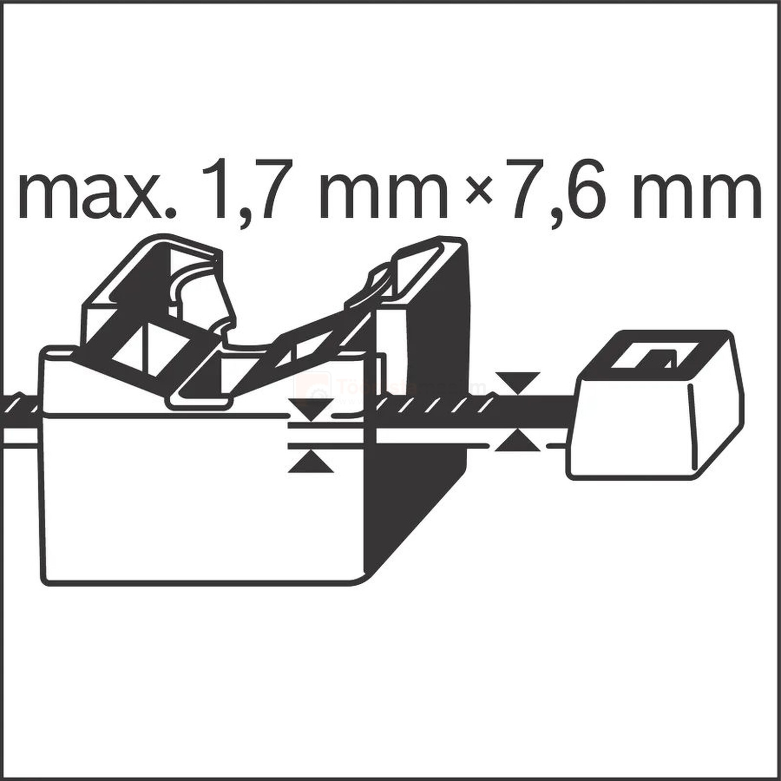 Bosch kaablisideme kinnitus EPT-B, max 1,7 x 7,6 mm, GNB 18V naelutajatele - 100 tk 2
