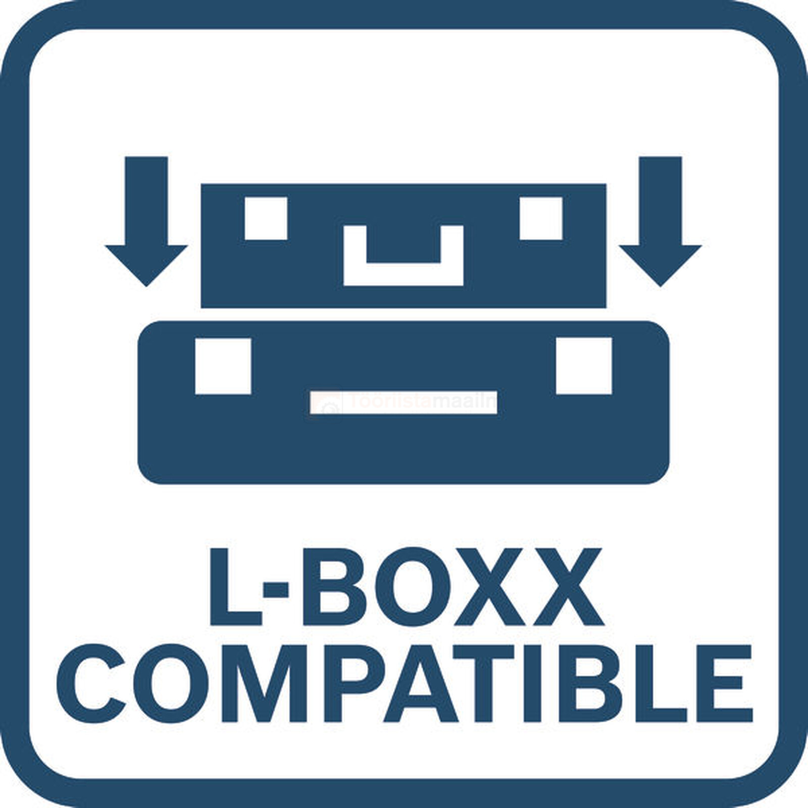 Pildil on Bosch tööriistakohvrite komplekti L-BOXX Contractor Set 3 ühilduvuse sümbol, mis näitab, et kohvreid saab...