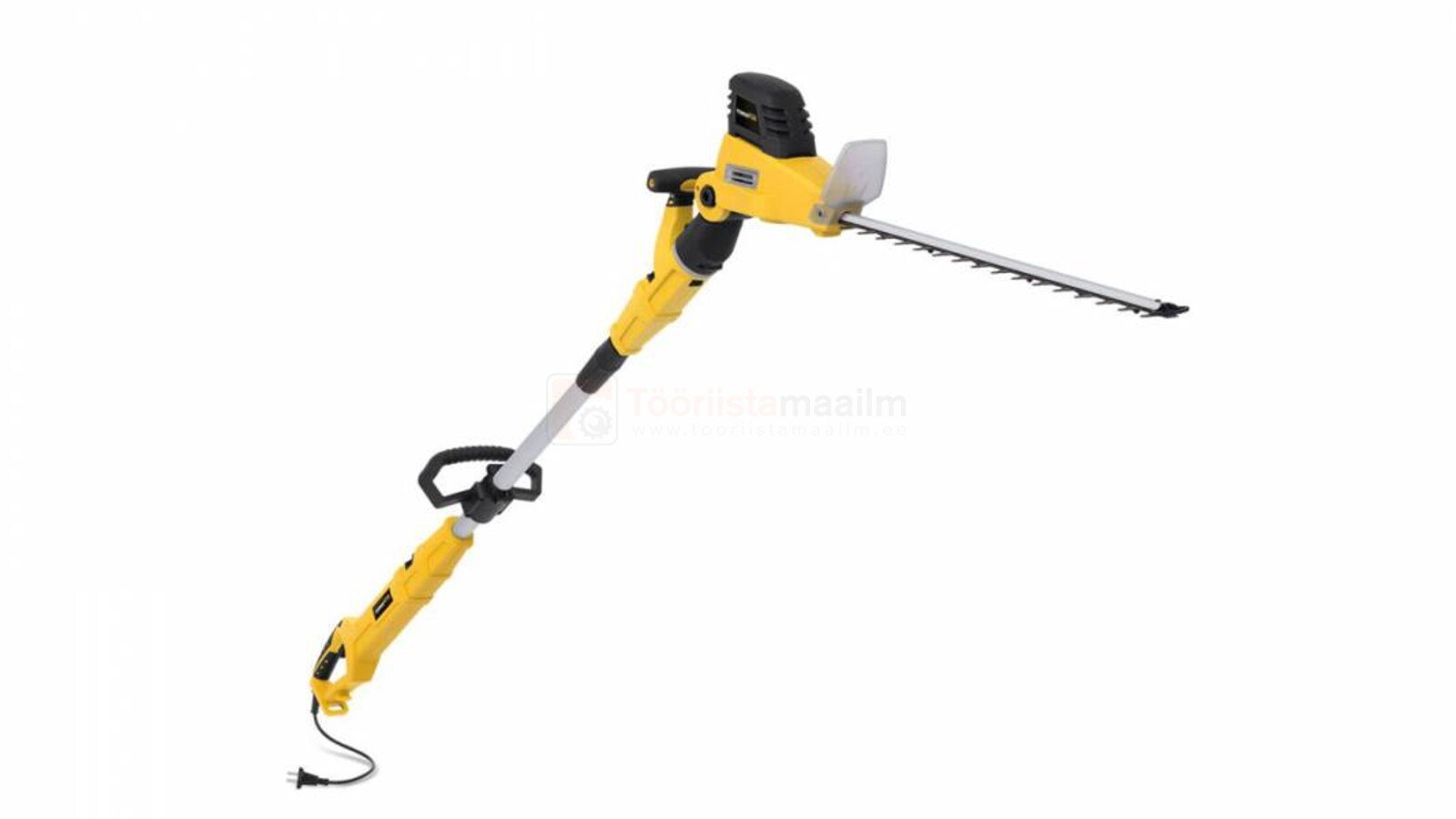 Pildil on kollane Powerplus X hekilõikur POWXG2041, millel on pikendatav vars ja lõiketerad.