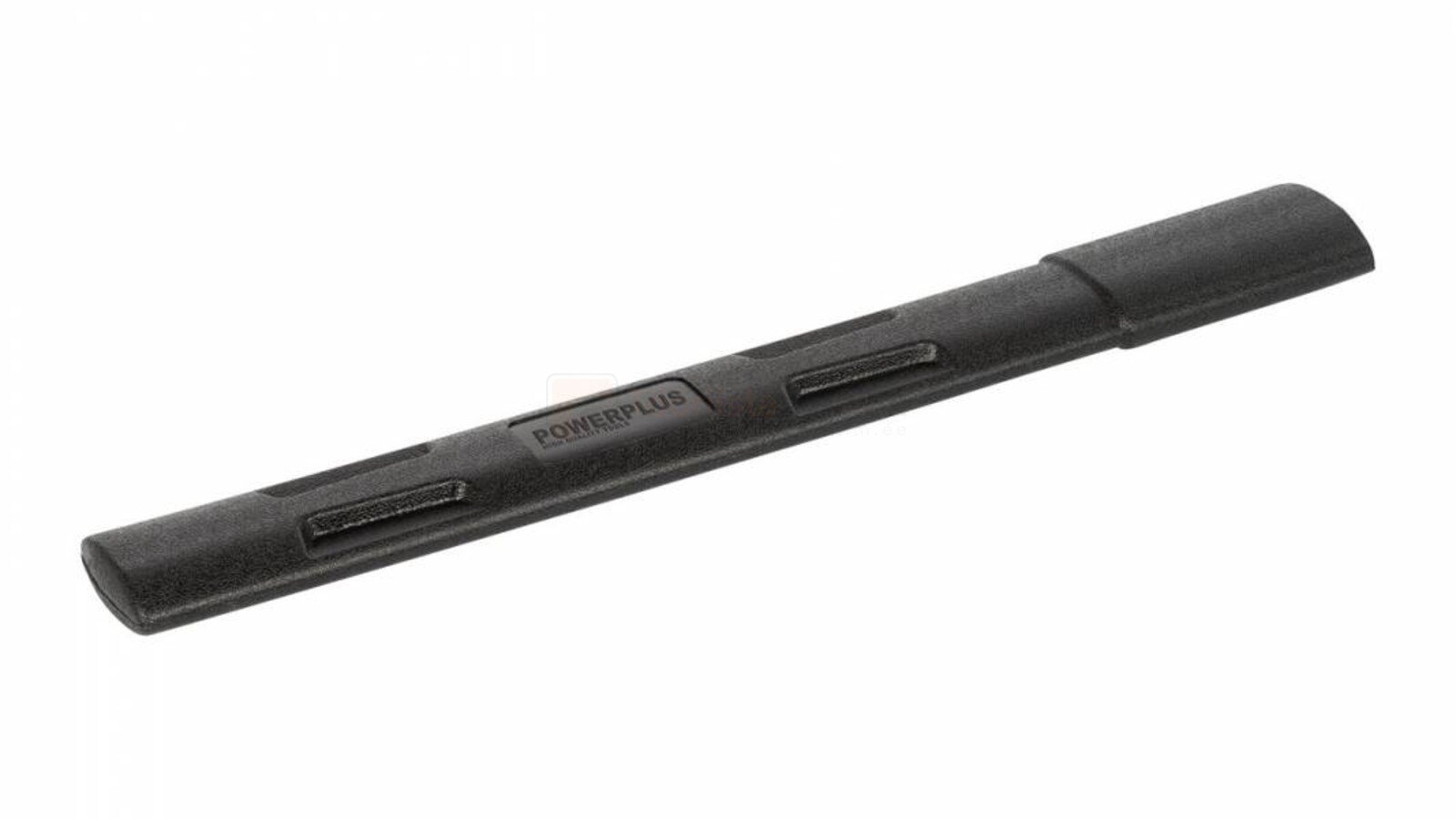 Pildil on must Powerplus Dualpower akuhekilõikuri tera, millel on õhuavad.