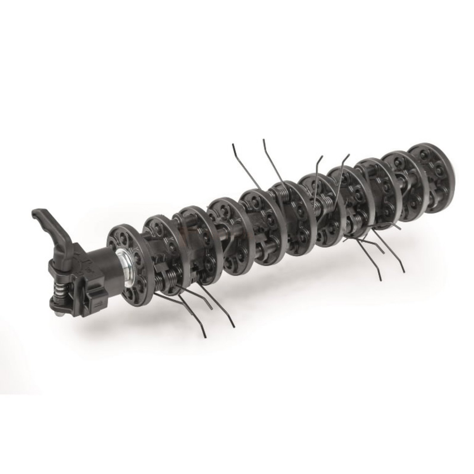 Pildil on MTD SMART VE 30 B aeraatori komplektne samblareha, mis koosneb mitmest kettast ja terastraadist.