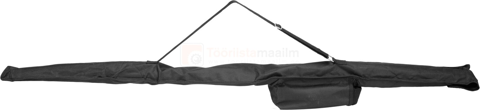 Pildil on must Vorel teleskoopstatiivi kott, mille sees on võimalik transportida kuni 3,6 meetri pikkust statiivi.