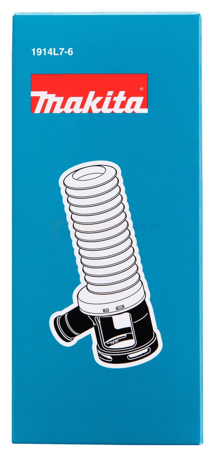 Pildil on Makita tolmukoguja HR2670 110 mm puurimistöödeks, mis on pakendatud sinisesse karpi ja millel on toote...