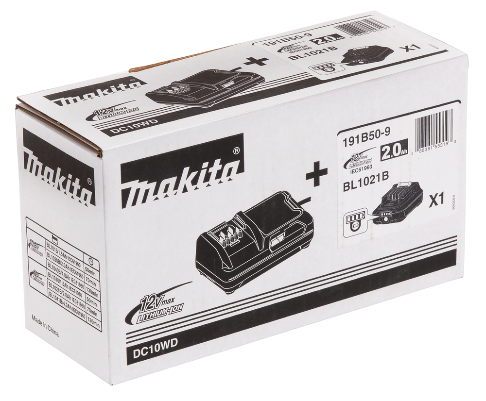 Комплект Makita 12V MAX, 1XBL1021B, DC10WD