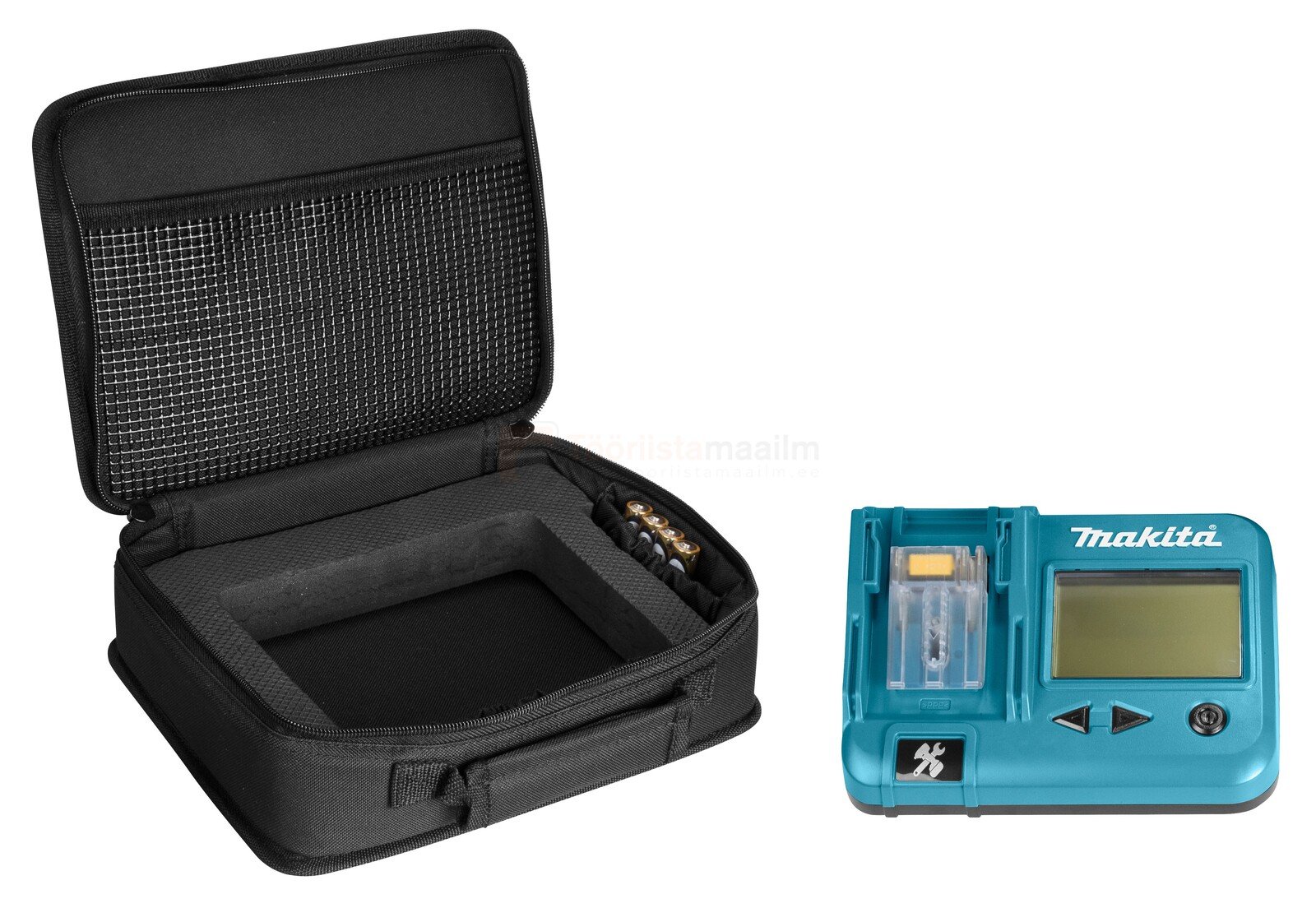 Pildil on Makita akude tester BTC04 koos sellele mõeldud kandekotiga.