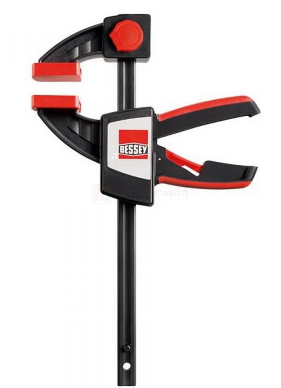 Pildil on Bessey kiirpitskruvi EZS 900/80, millel on punased ja mustad detailid ning mida kasutatakse materjalide...