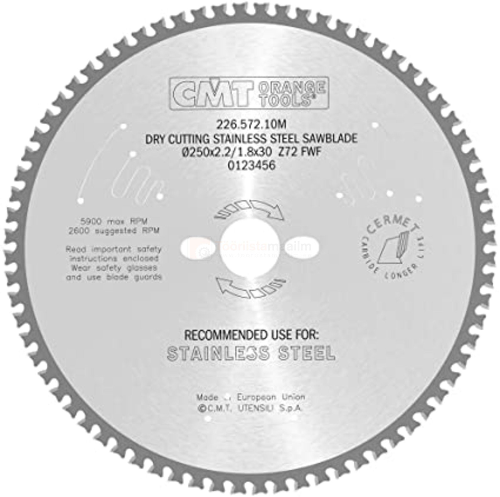 Saeketas CMT 250x2,2/30mm INOX Z72