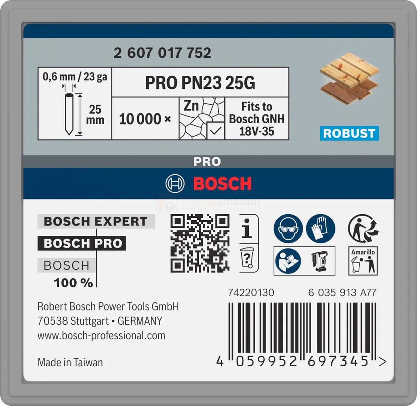 Bosch nael PRO PN23 G 0,6 mm, 23 Ga - 10 000 tk 2