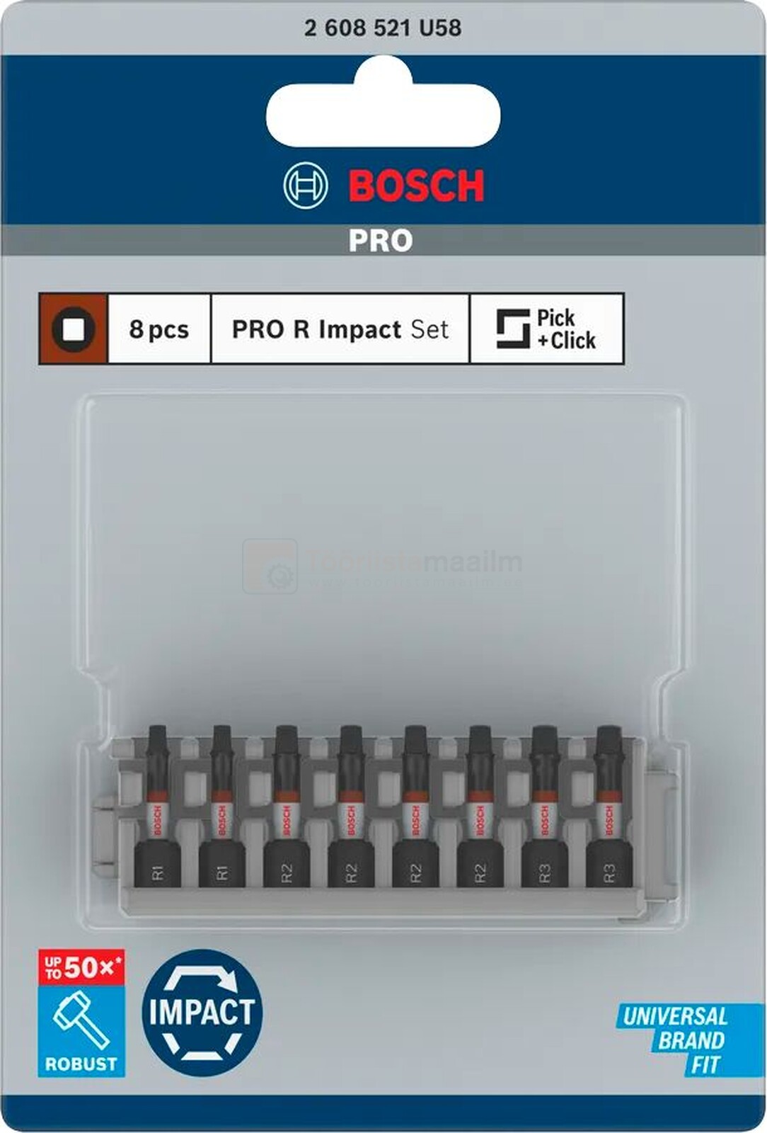 Bosch otsakute komplekt PRO Impact R 55 mm, 8-osaline 2