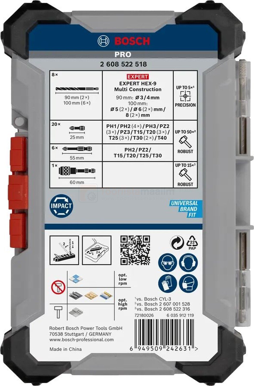 Bosch otsakute ja puuride komplekt PRO Impact Mixed, 35-osaline 3
