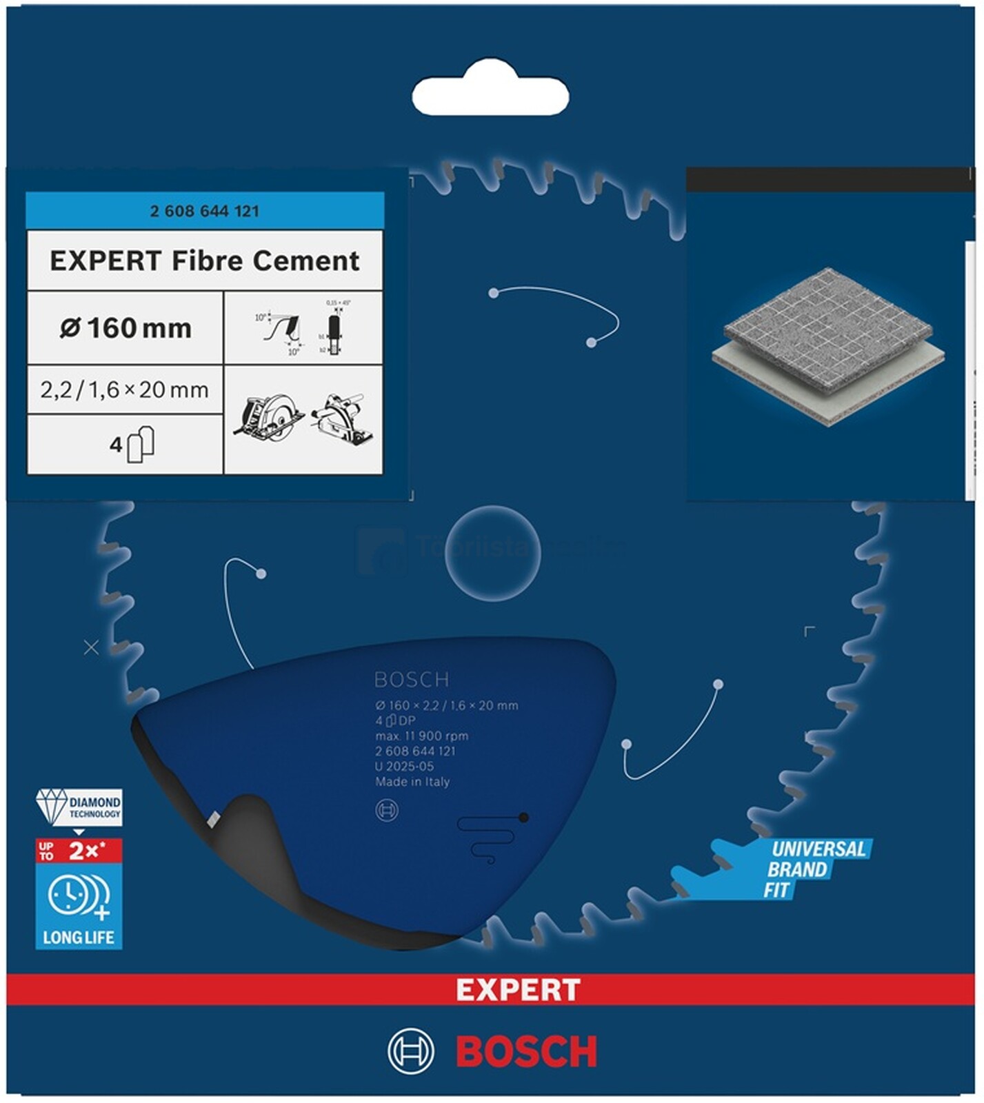 Bosch saeketas 160 x 20 x 2,2 mm z4 - Expert for Fiber Cement