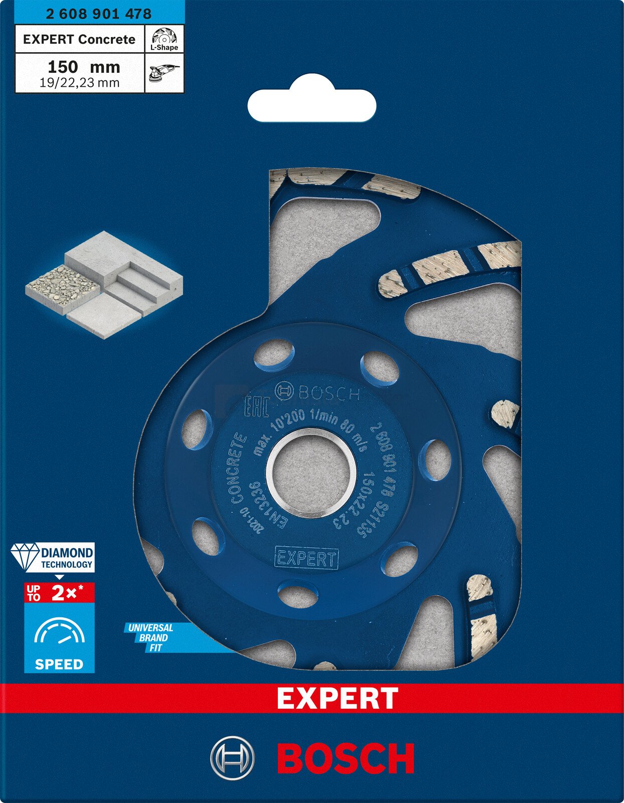 Bosch teemantlihvketas EXPERT Concrete 150 × 22,23 × 4,5 mm 2