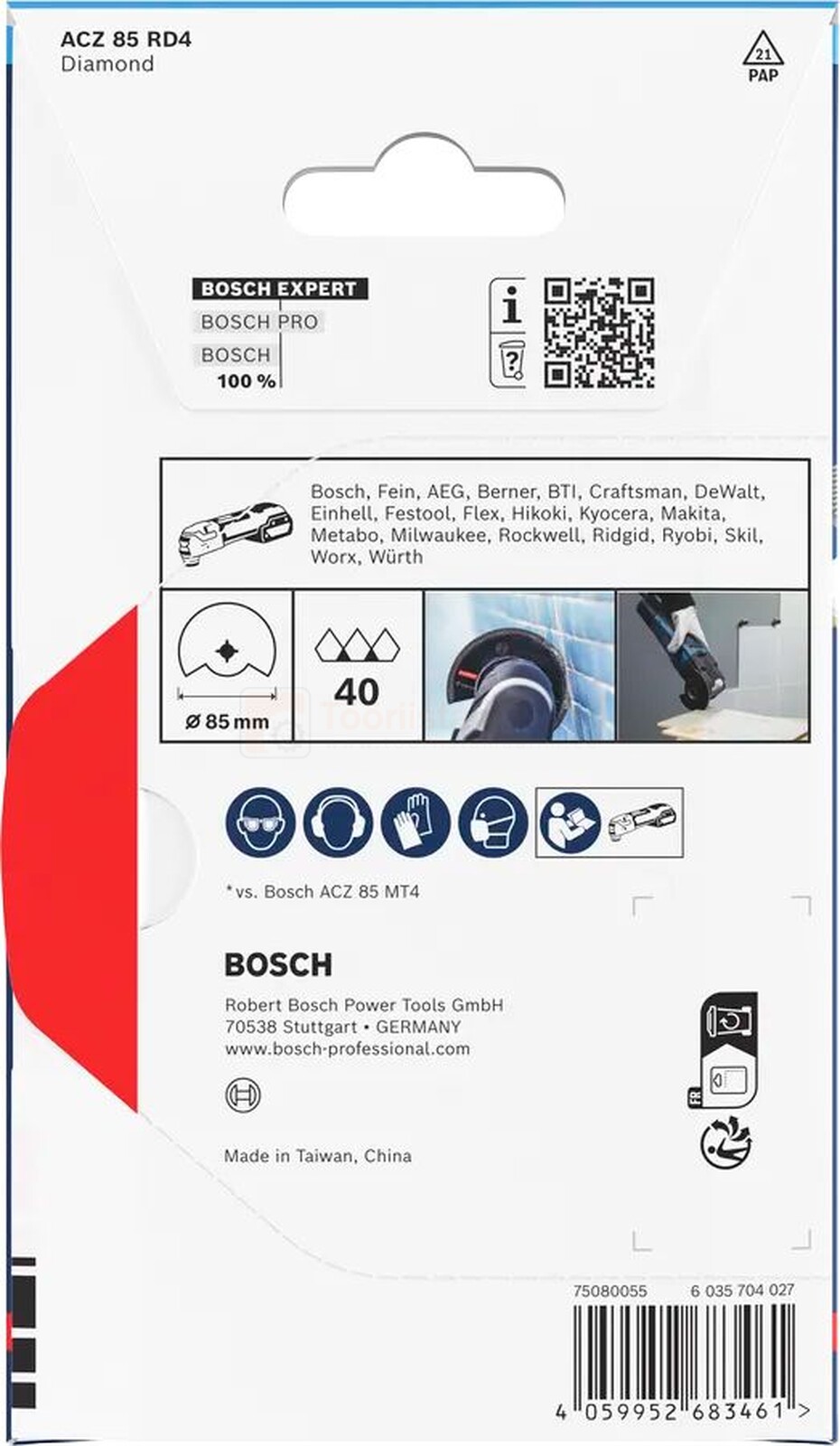 Bosch universaallõikuri tera EXPERT ACZ 85 RD4, 85 mm, mördile 3