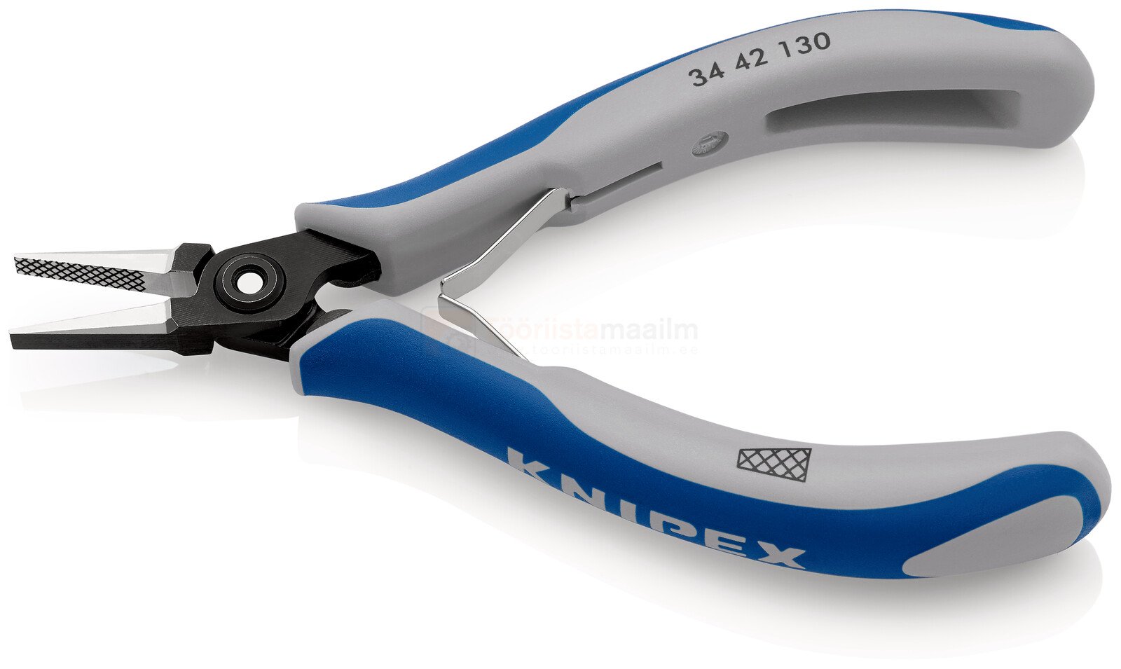 Pildil on Knipex koonusmokktangid pikkusega 130 mm, millel on sinised ja hallid käepidemed.