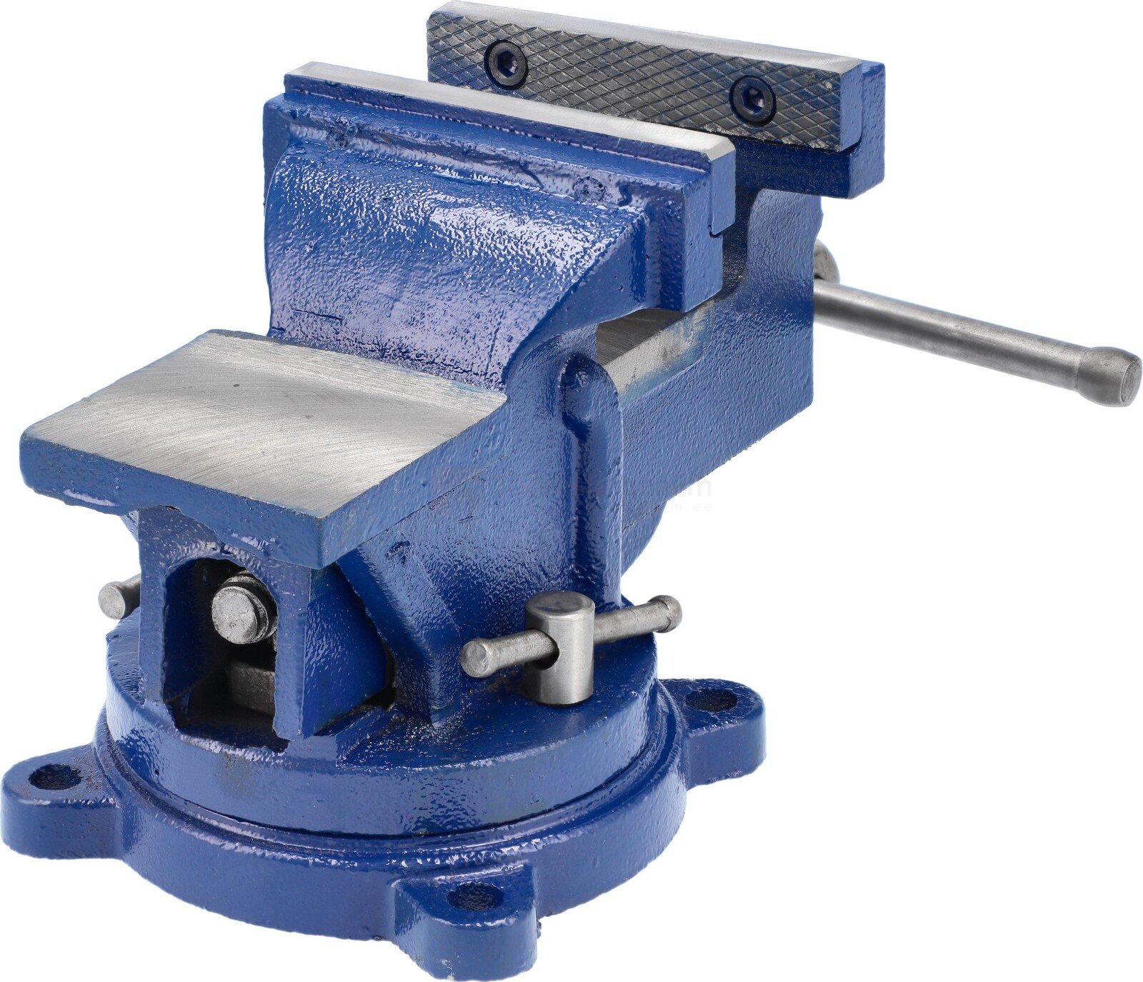 Pildil on sinised Vorel kruustangid 100 mm pöördalusel, mis võimaldavad detaili kindlalt kinnitada.