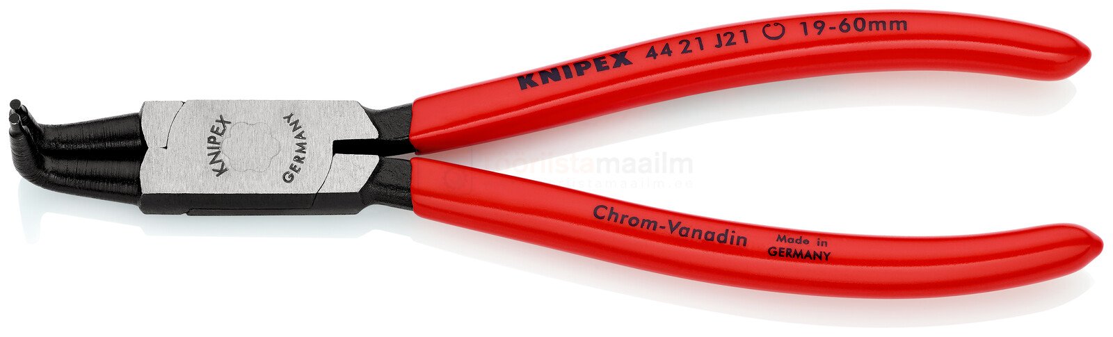 Knipex 90° stoppertangid sisemistele stopperrõngastele puuraukudes 19-60 mm