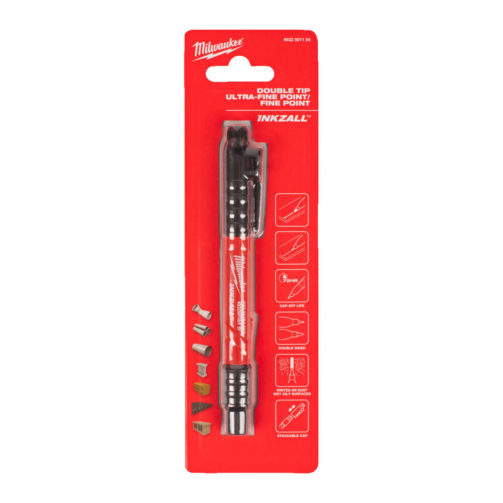 Milwaukee marker Inkzall, with extra fine / fine tip, black