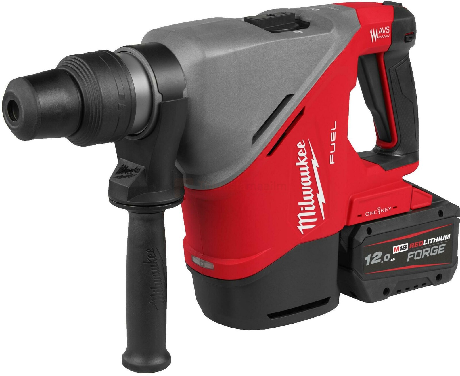 Pildil on Milwaukee akupuurvasar M18 FHACO540-0C, mis on punase ja halli värviga ning millel on küljes aku.