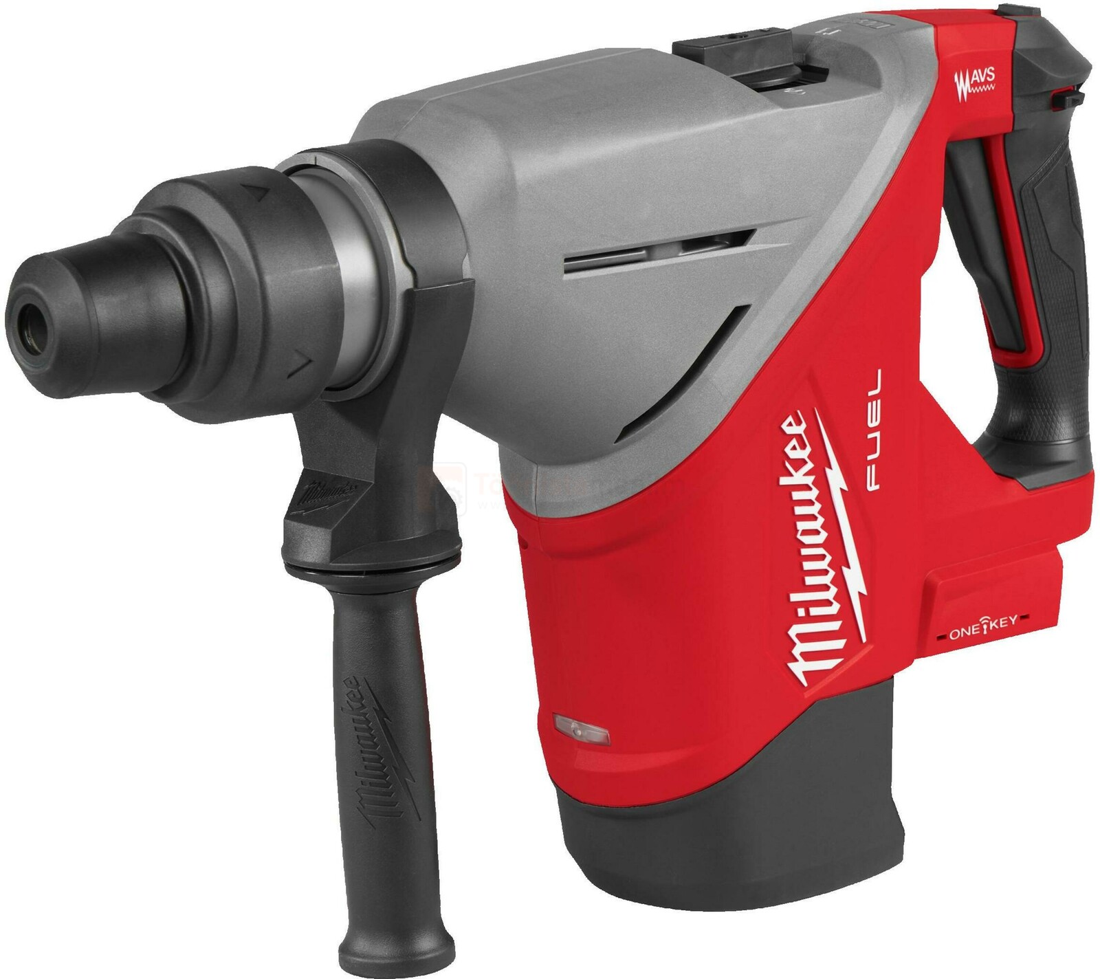 Pildil on Milwaukee akupuurvasar M18 FHACO745-0C, mis on punase ja halli värviga ning millel on küljel lisakäepide ja...