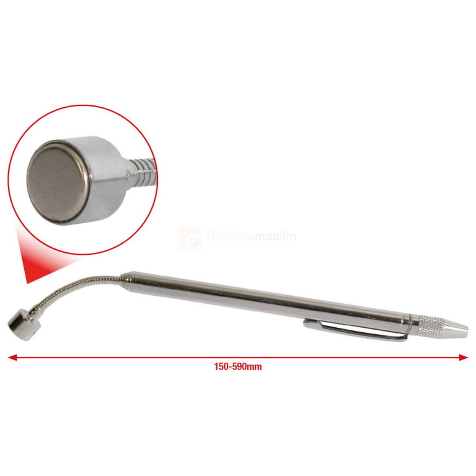 Pildil on KS Tools teleskoopmagnet / pesudüüside puhastustööriist, millel on painduv vars ja magnetiline ots, ning mille...