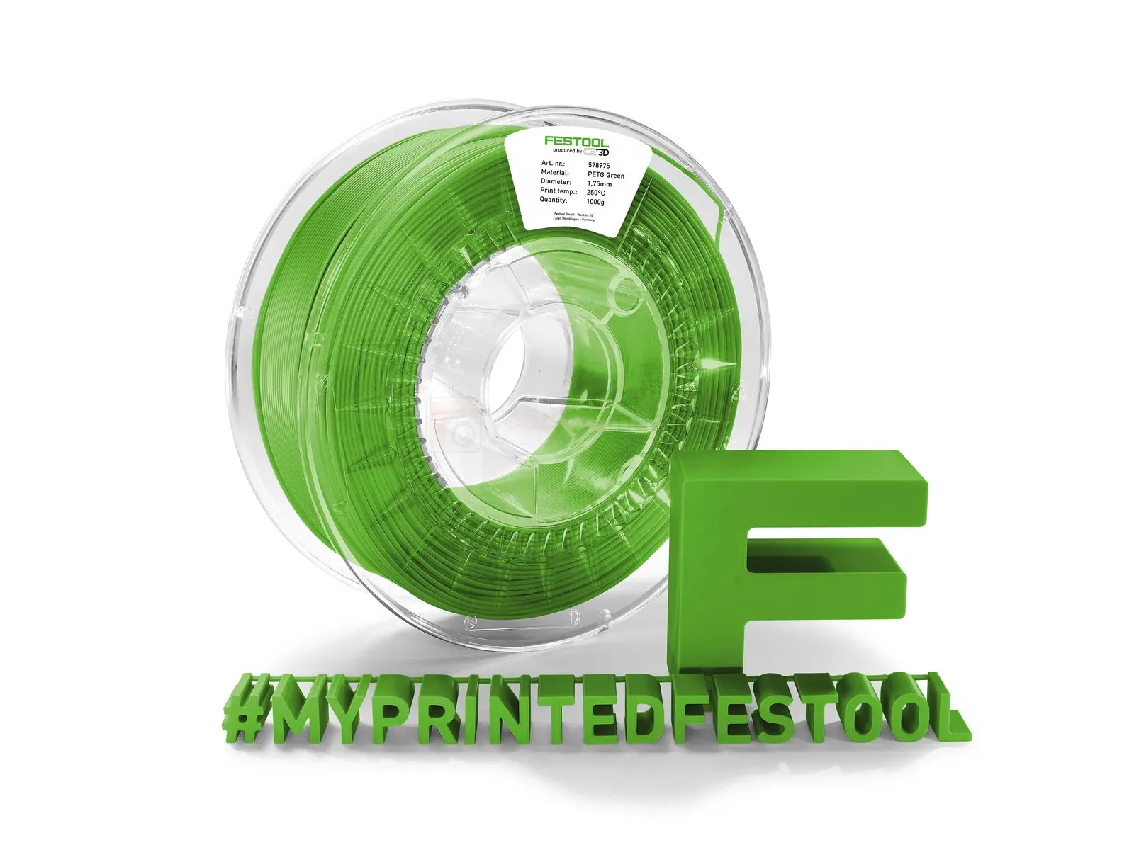 Festool 3D printēšanas filaments FIL-BL, Festool zaļš