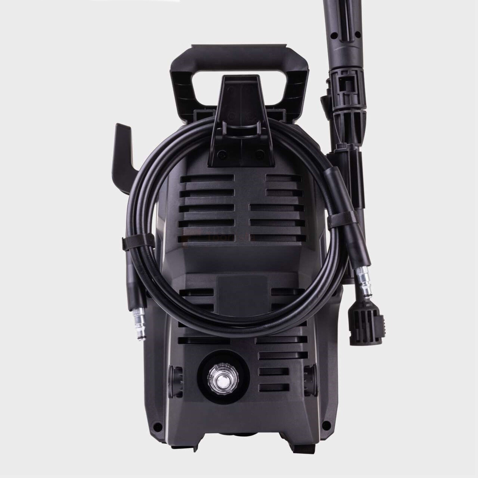 Pildil on Scheppach survepesur HPC1400, mille tagaküljel on näha voolik, käepide ja püstol.