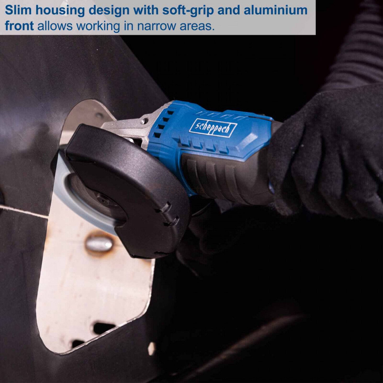 Аккумуляторная угловая шлифовальная машина Scheppach C-AG125-X, без аккумулятора и зарядного устройства