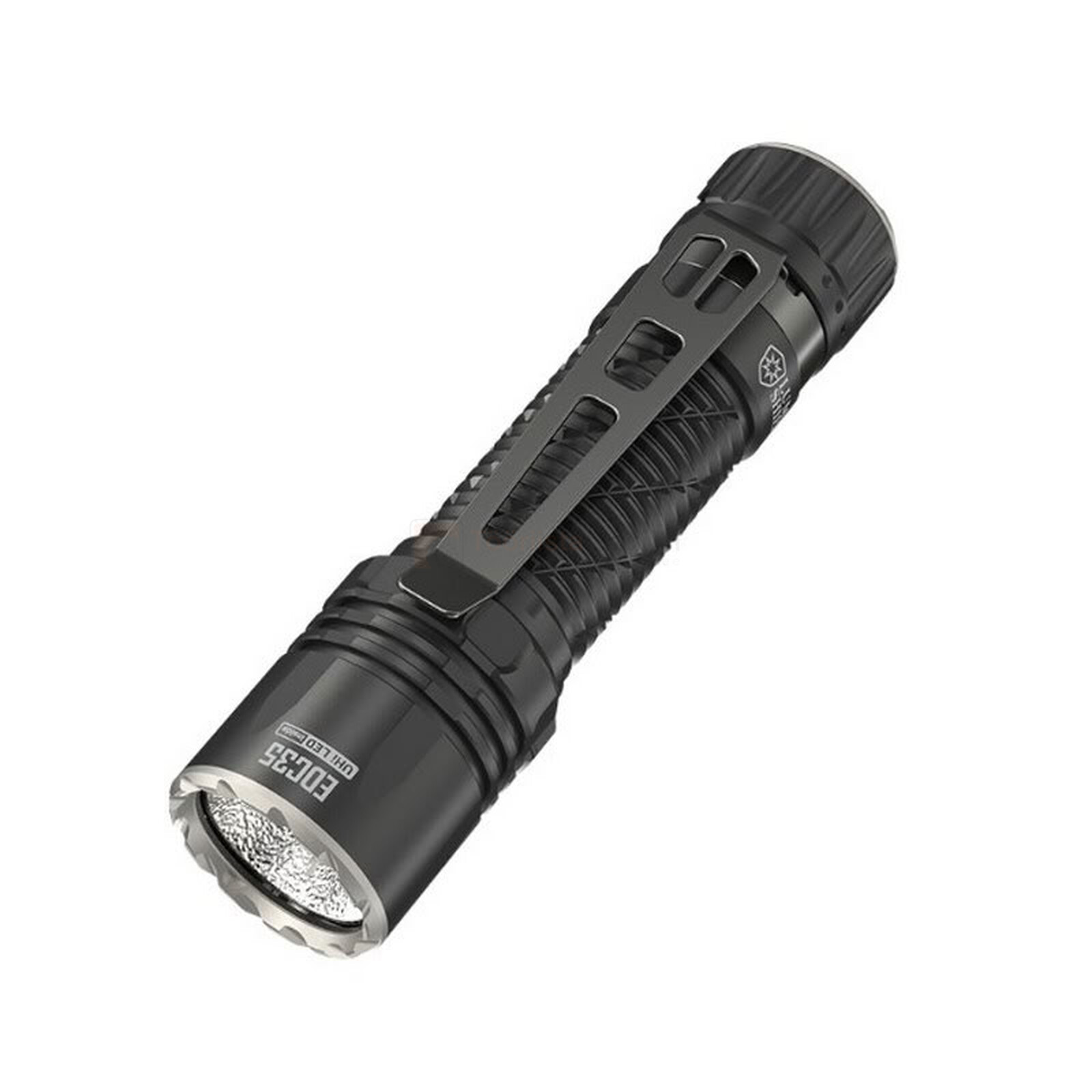 Pildil on näha laetav NITECORE taskulamp EDC35, mis maksimaalselt kiirgab 5000 luumenit.