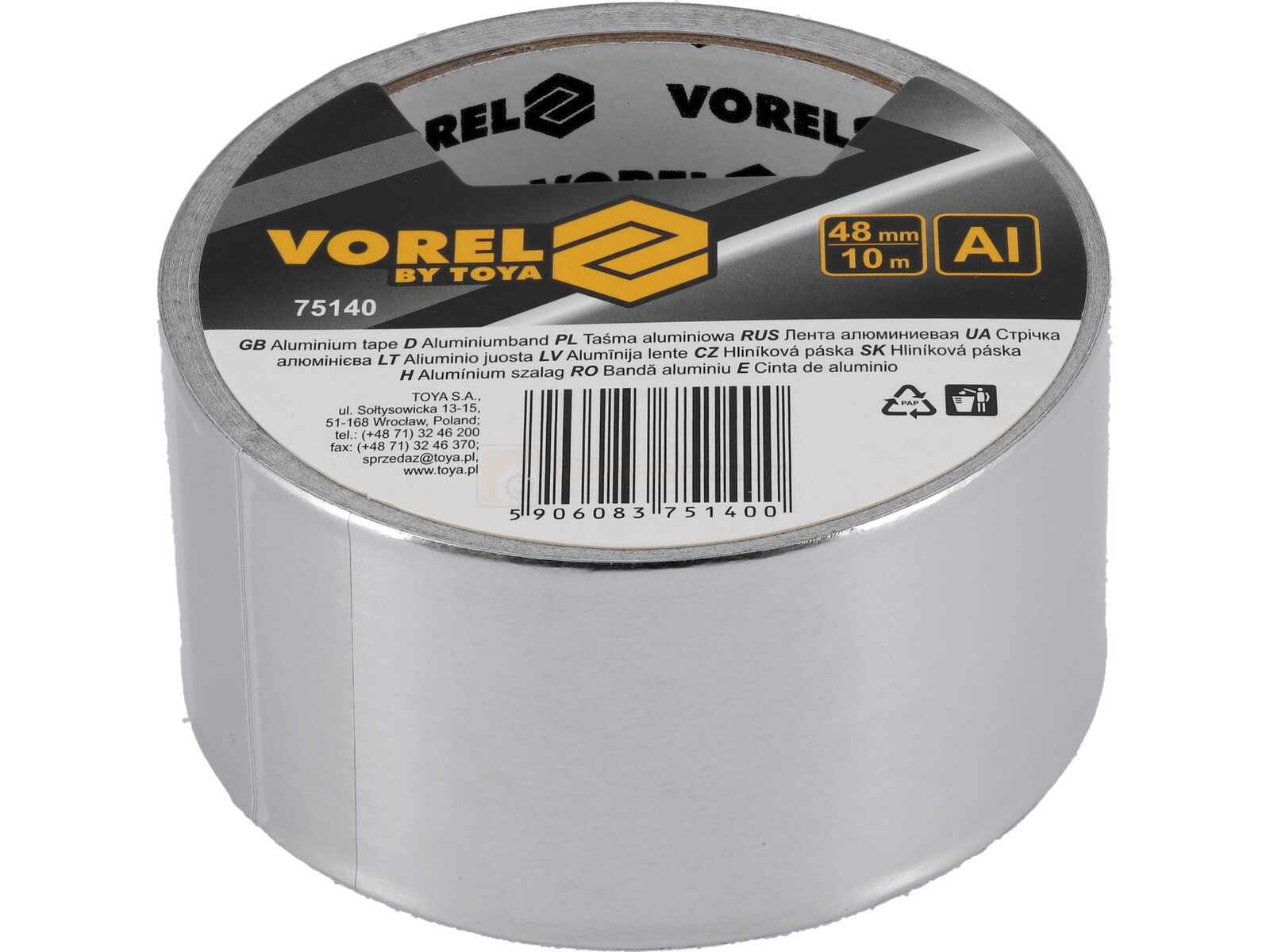 VOREL alumiiniumteip 48 mm x 10 m 2