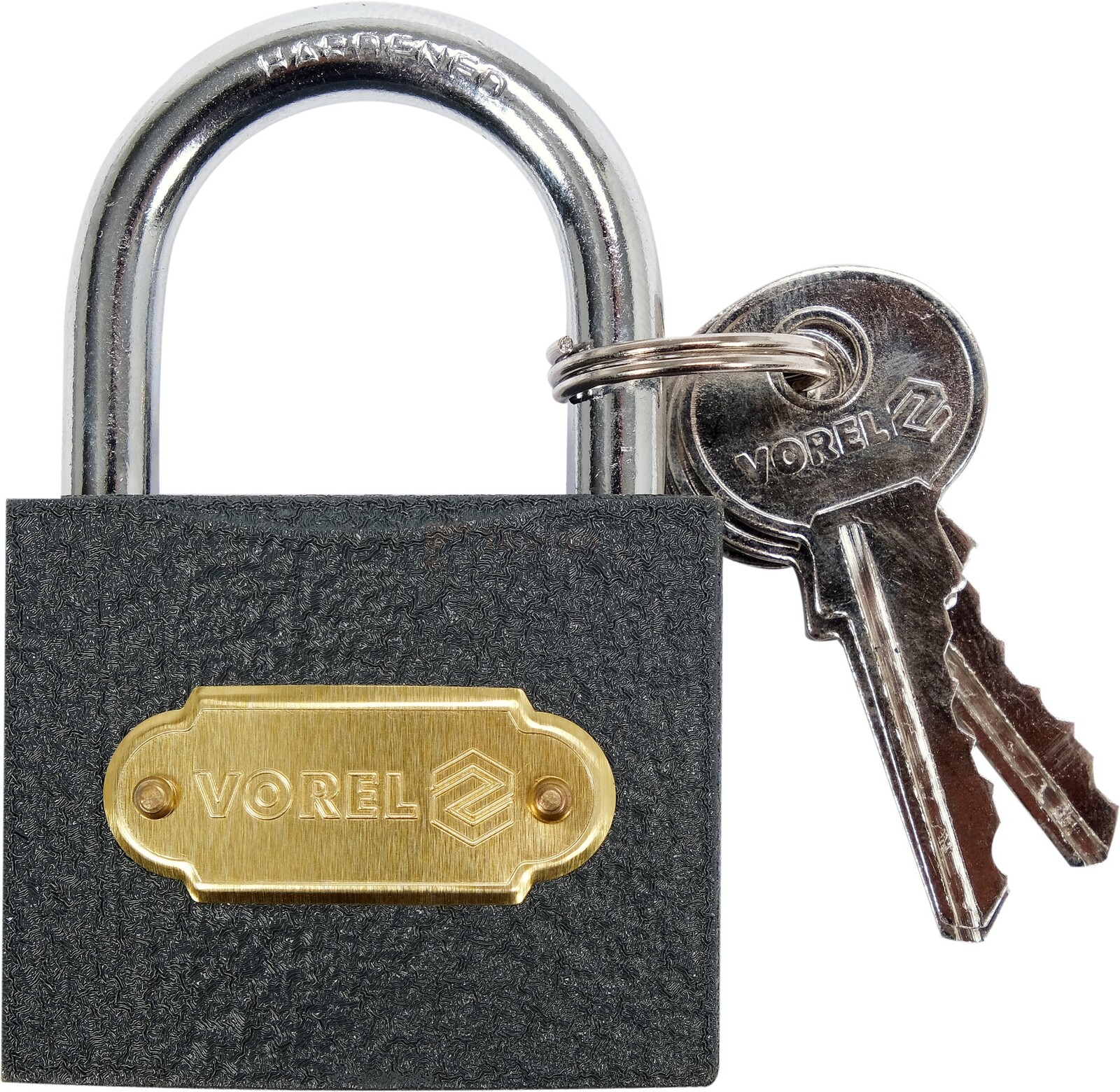 Pildil on Vorel tabalukk suurusega 50 mm koos kahe võtmega.