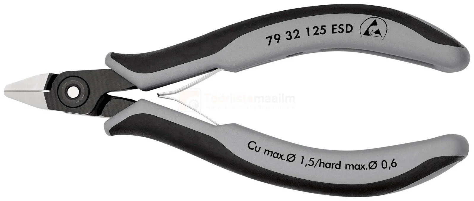 KNIPEX elektronikas sānu griešanas knaibles 120 mm, ESD