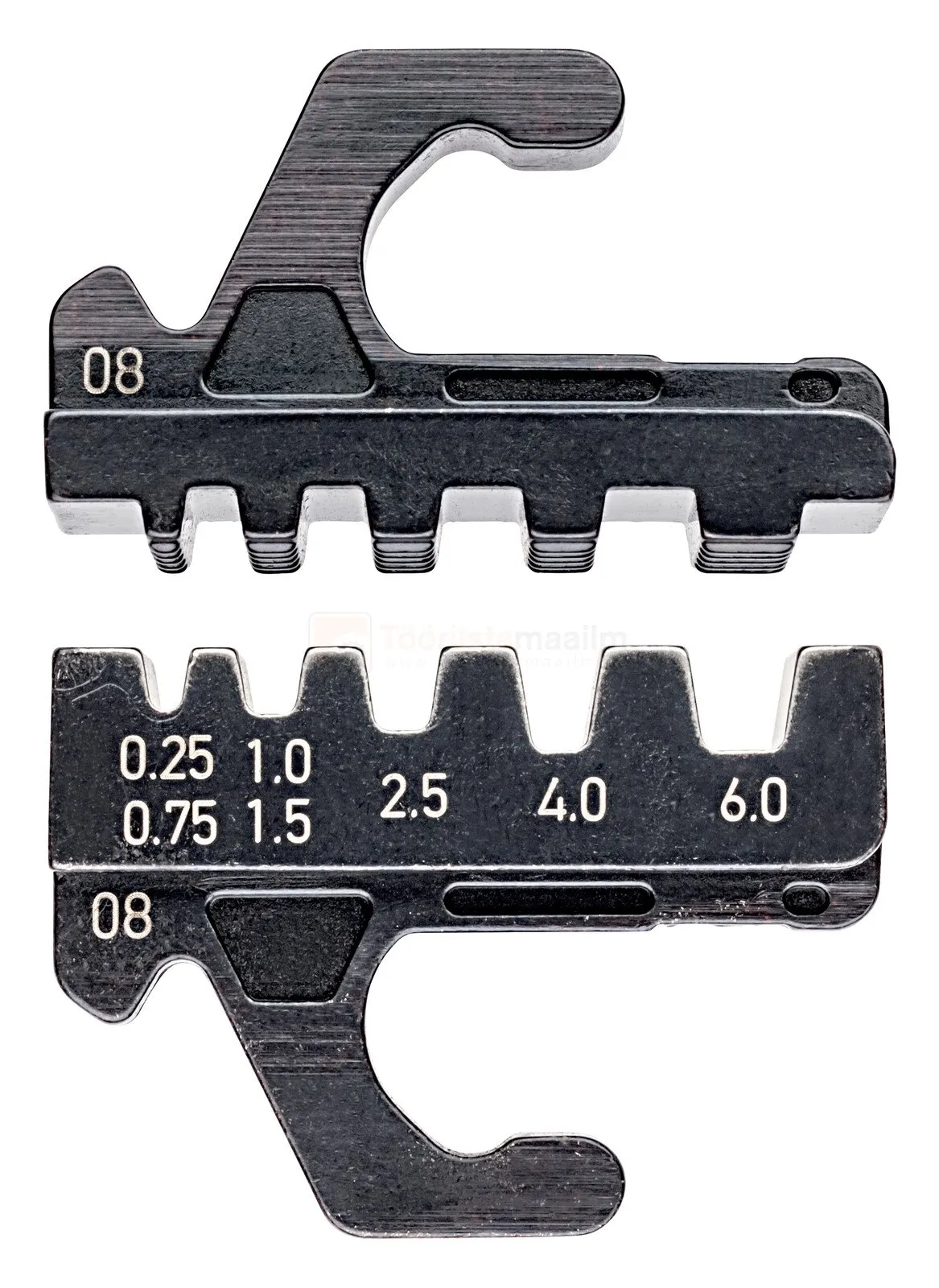 Knipex crimping jaws 0.25-6.0 mm² for insulated and uninsulated cable ferrules