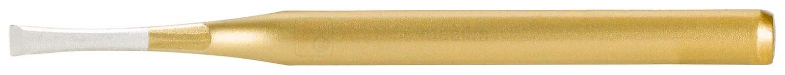 Pildil on Rennsteig ristmeisel, millel on kuldne vars ja terav, lame ots.