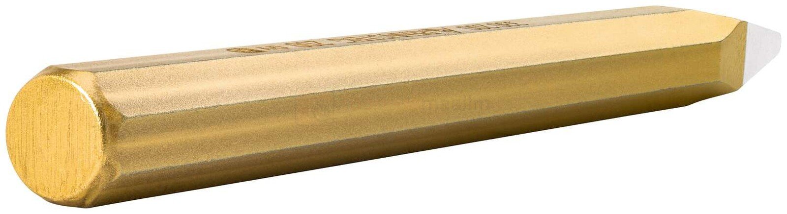 Pildil on Rennsteig teravmeisel, mis on valmistatud kollasest metallist ja millel on terav ots.