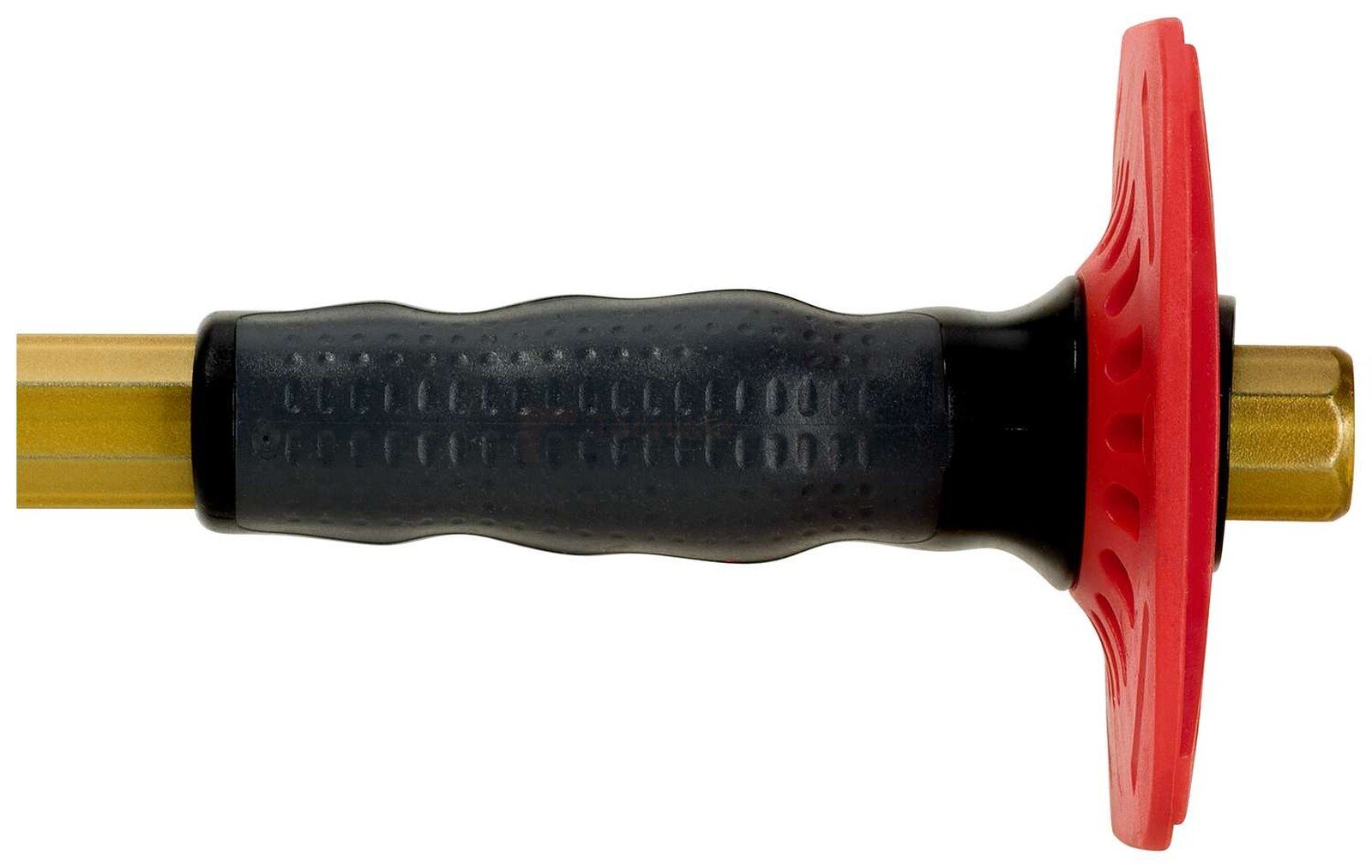 Pildil on Rennsteig teravmeisel 18 x 300 mm, millel on käekaitse ja mustast kummist käepide.