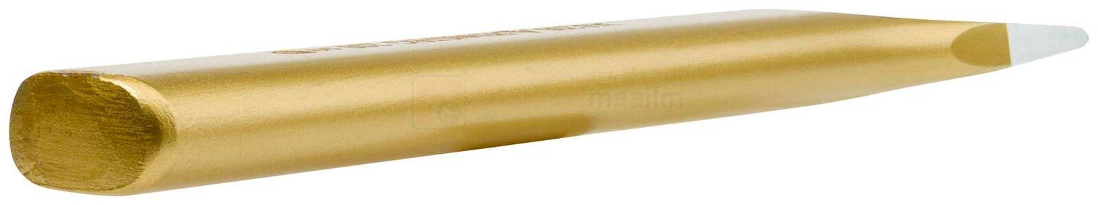 Pildil on kuldse värviga Rennsteig müürsepameisel, millel on terav valge ots.