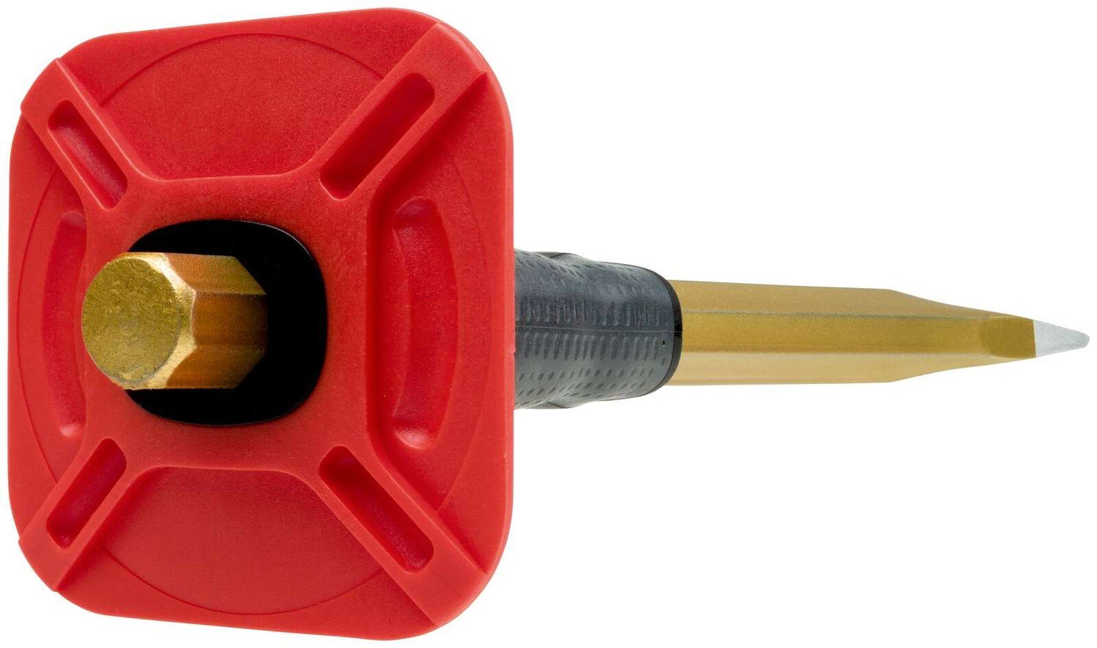 Pildil on Rennsteig müürsepameisel 26 x 300 mm, millel on käekaitse ja mis on mõeldud müüritöödeks.