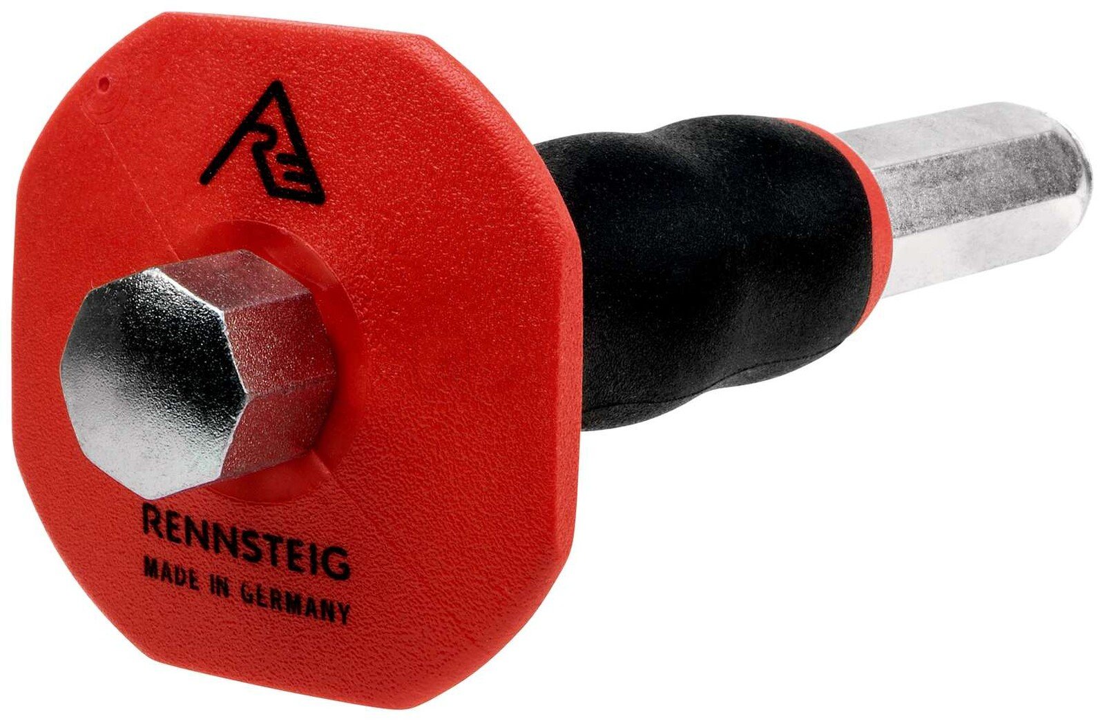 Pildil on Rennsteig lööknaelatööriist, millel on käekaitse ja mis on valmistatud Saksamaal.