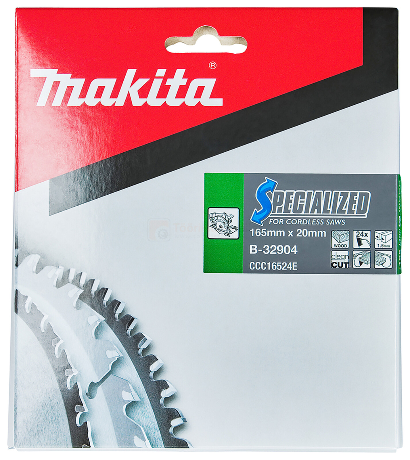 Saeketas Makita 165x20x1,5mm 24T 20° B-09167 2