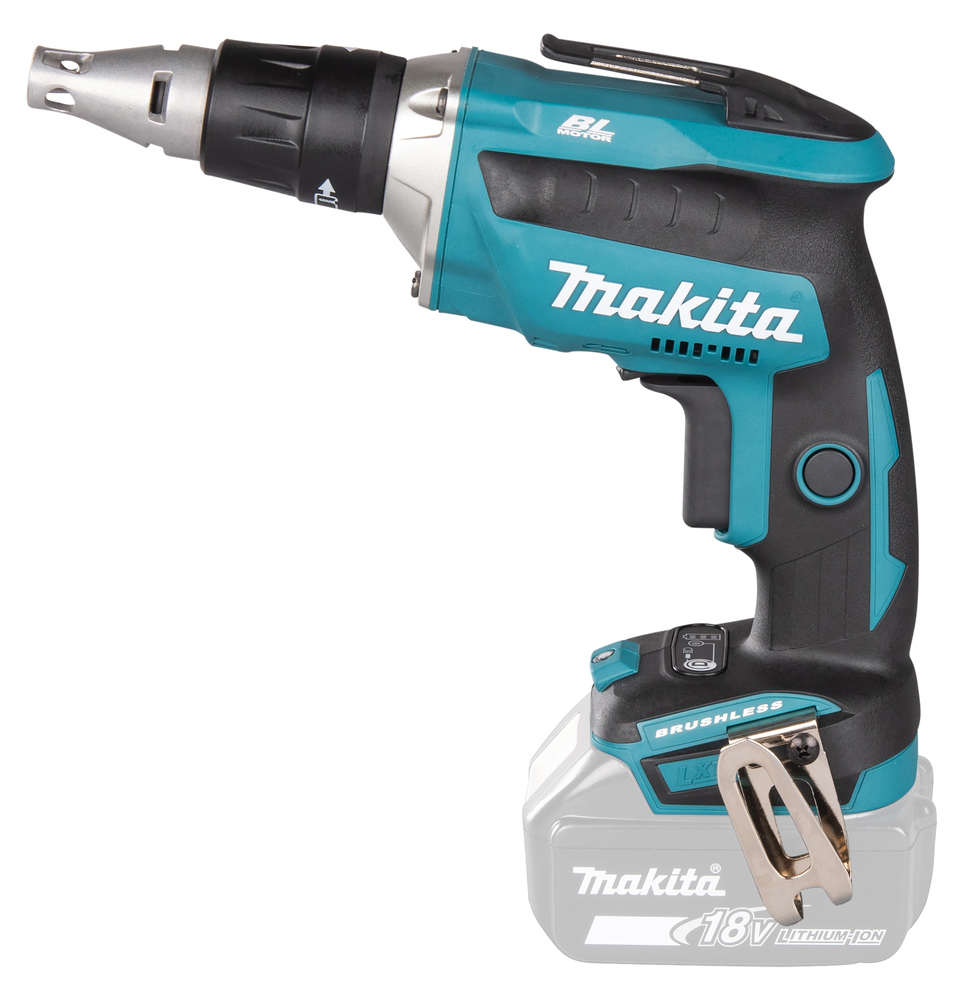 Pildil on Makita akukruvikeeraja DFS452Z, millel on musta ja türkiissinise värvi kombinatsioon, lisaks on näha, et see on...