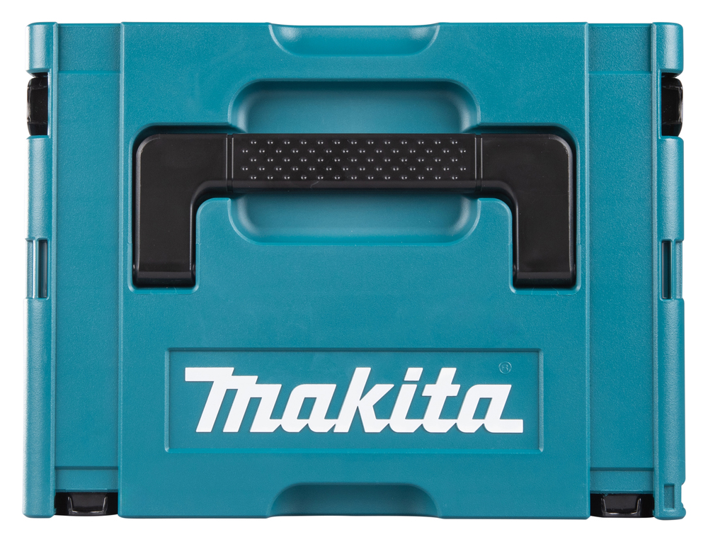 Pildil on sinine Makita akukruvikeeraja DFS452ZJX3, ilma aku ja laadijata, kasti pealtvaade.