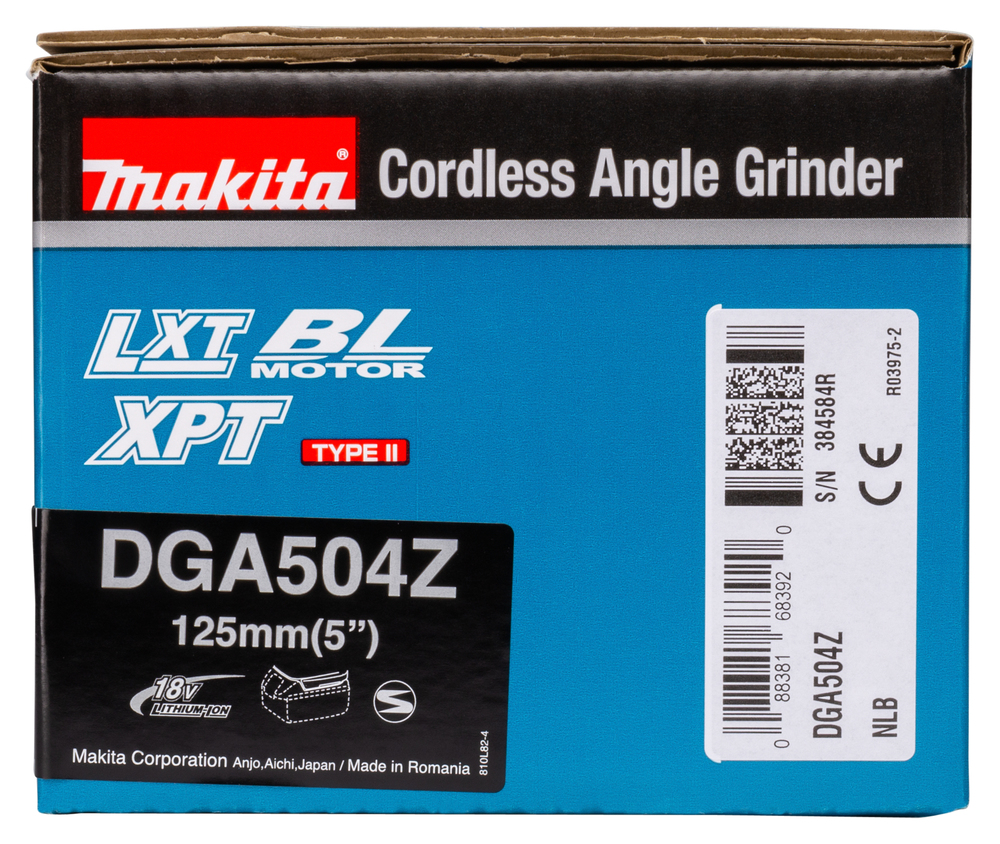 Makita cordless angle grinder DGA504Z, without battery and charger